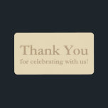 Stickers Merci Ecru ou Étiquettes cadeaux Mariages<br><div class="desc">Vous pouvez utiliser ces stickers ecru et beige personnalisés comme une faveur de mariage ou vous remercier étiquettes cadeaux ou vous pouvez customiser le texte pour un autre but. Ces étiquettes autocollants de remerciement personnalisés présentent du texte beige sur un arrière - plan écru. Le texte par défaut dit "Merci...</div>