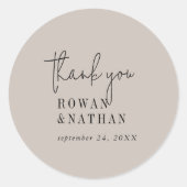 Stickers Merci ÉDITABLES DE COULEUR Chic moderne (Devant)