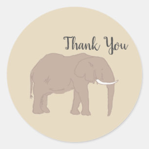 Stickers Merci Elephant Safari Party