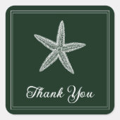 Stickers Merci Emerald Green Starfish (Devant)