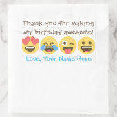 Stickers Merci Emoji personnalisables - Visages Em (Sac)