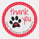Stickers Merci Empreinte de patte pour animaux de  (Devant)