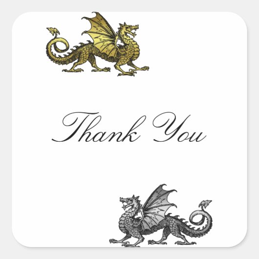 Stickers Merci en argent or (Devant)