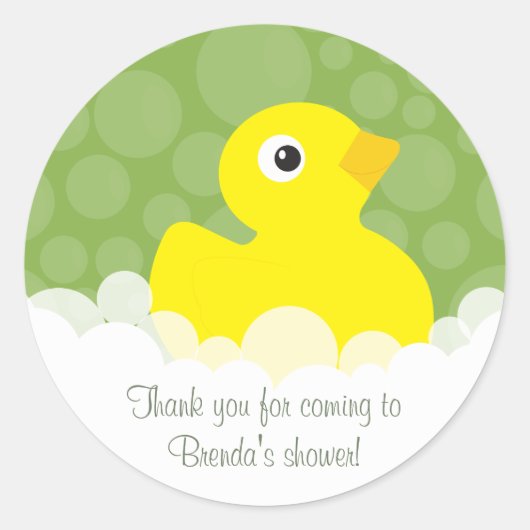 Stickers Merci en caoutchouc Ducky - Vert (Devant)