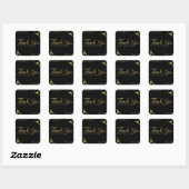 Stickers Merci en marbre doré (Feuille)