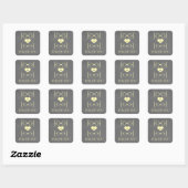 Stickers Merci en tableau de bord jaune (Feuille)