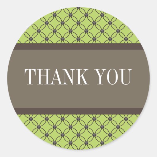 Stickers Merci en treillis vert (Devant)