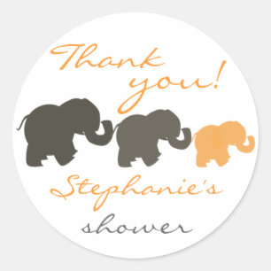 Stickers Merci famille éléphant