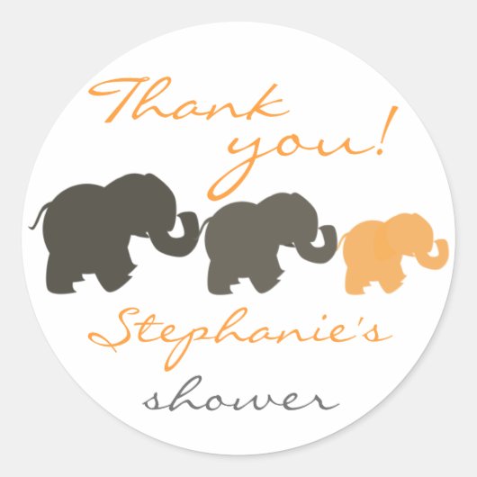Stickers Merci famille éléphant (Devant)