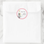 Stickers Merci Fête des mariées rose (Sac)
