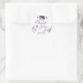 Stickers Merci Floral à l'aquarelle violette (Sac)