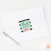 Stickers Merci Floral Chic / Mint (Enveloppe)