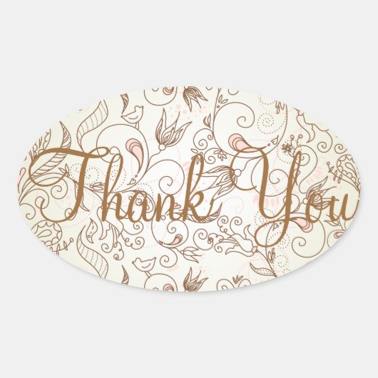 Stickers Merci floral délicieux (Devant)
