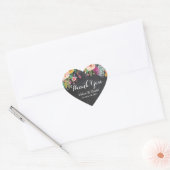Stickers Merci floral Favoriser mariage (Enveloppe)