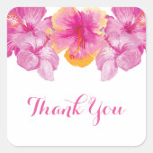 Stickers Merci Floral Hibiscus brossé (Devant)