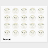 Stickers Merci Floral Rose blanche (Feuille)