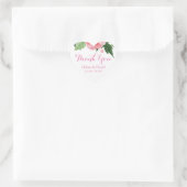 Stickers Merci Floral Rose Favoriser Mariage (Sac)