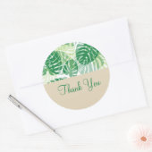 Stickers Merci floral tropical d'affaires (Enveloppe)