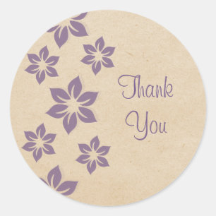 Stickers Merci Floral Tropical Violet