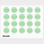 Stickers Merci Flore Vert (Feuille)