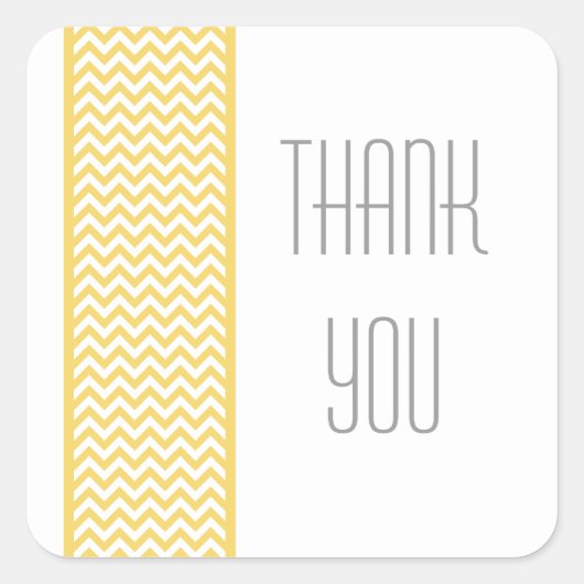 Stickers Merci frontalier Jaune Chevron (Devant)