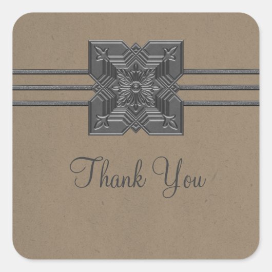 Stickers Merci frontalier Mocha Medallion (Devant)