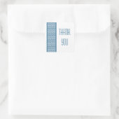 Stickers Merci frontière bleu Chevron (Sac)