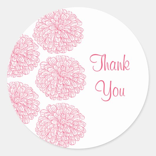 Stickers Merci frontière de Zinnia, rose (Devant)
