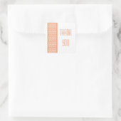 Stickers Merci frontière Orange Chevron (Sac)