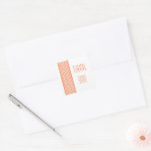 Stickers Merci frontière Orange Chevron (Enveloppe)