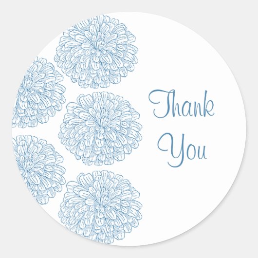Stickers Merci frontière Zinnia, bleu (Devant)