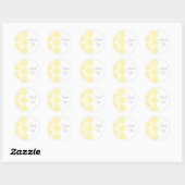 Stickers Merci frontière Zinnia, Jaune (Feuille)