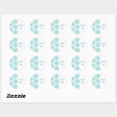 Stickers Merci frontière Zinnia, Turquoise (Feuille)