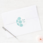 Stickers Merci frontière Zinnia, Turquoise (Enveloppe)