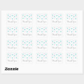 Stickers Merci Fuchsia Confetti Turquoise (Feuille)