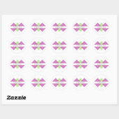 Stickers Merci Fuchsia Green Geometry (Feuille)