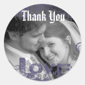 Stickers Merci funky de mariage avec votre photo (Devant)