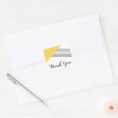 Stickers Merci géométrique jaune (Enveloppe)