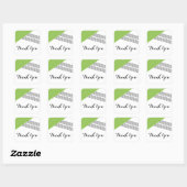 Stickers Merci géométrique vert (Feuille)