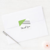 Stickers Merci géométrique vert (Enveloppe)
