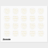 Stickers Merci Gold Great Gatsby Wedding (Feuille)