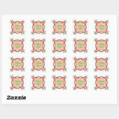 Stickers Merci Gold Red Custom (Feuille)