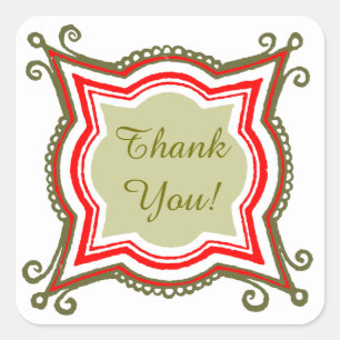 Stickers Merci Gold Red Custom