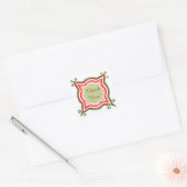 Stickers Merci Gold Red Custom (Enveloppe)