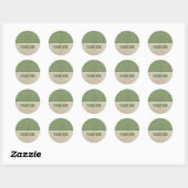 Stickers Merci Green Chic Chevron (Feuille)
