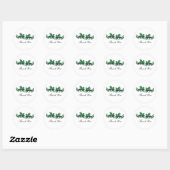Stickers Merci Green Elegant Dragons (Feuille)