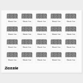 Stickers Merci gris géométrique Triangles (Feuille)