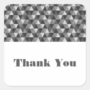 Stickers Merci gris géométrique Triangles
