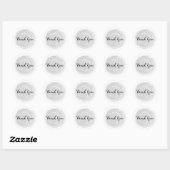 Stickers Merci gris-rond (Feuille)