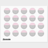 Stickers Merci gris rose sucre Favoriser (Feuille)